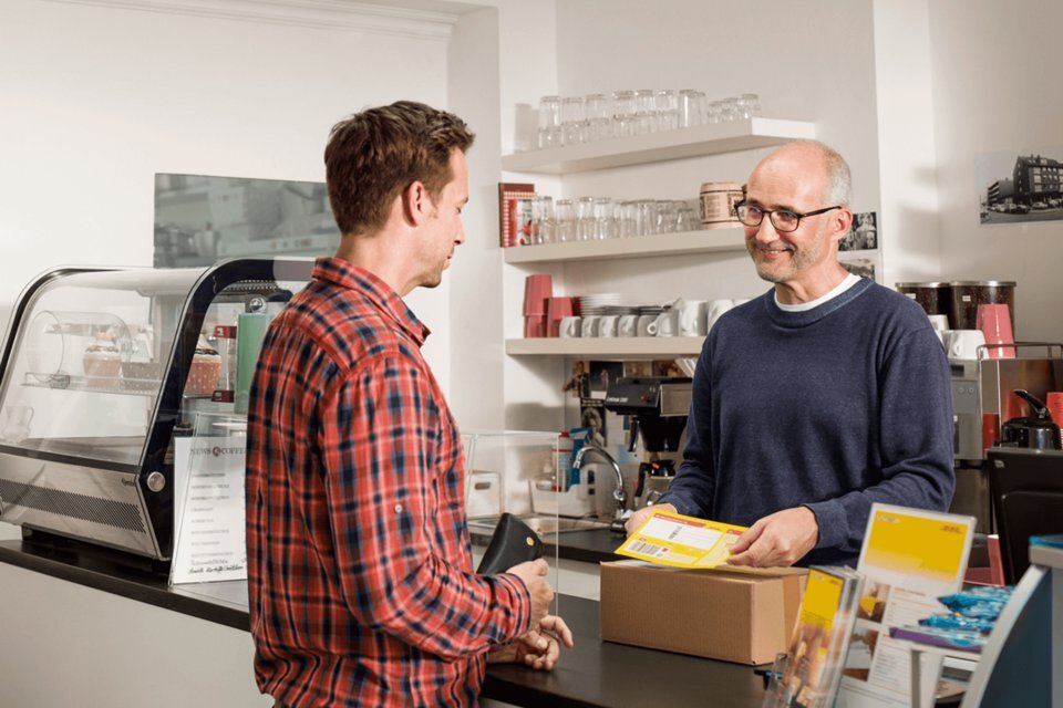 man collecting a parcel at a ServicePoint