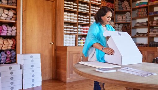 women packing goods