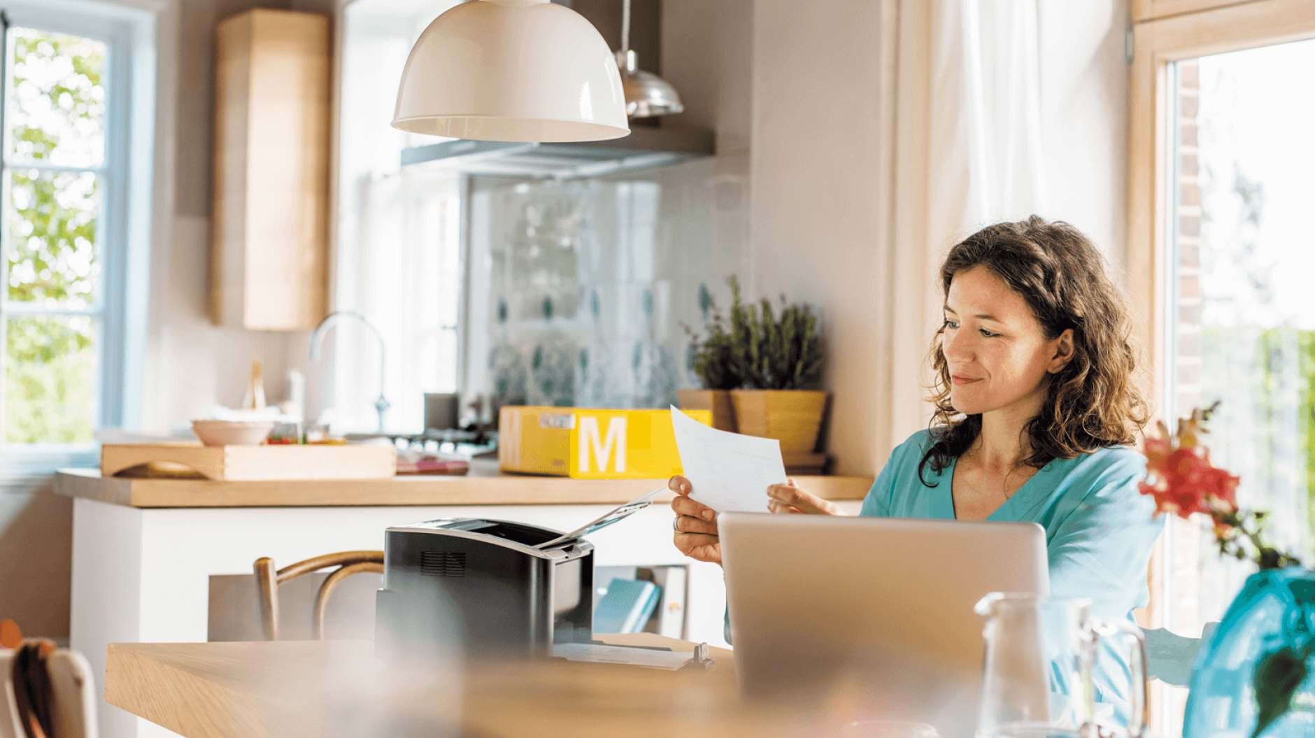 woman preparing return shipment