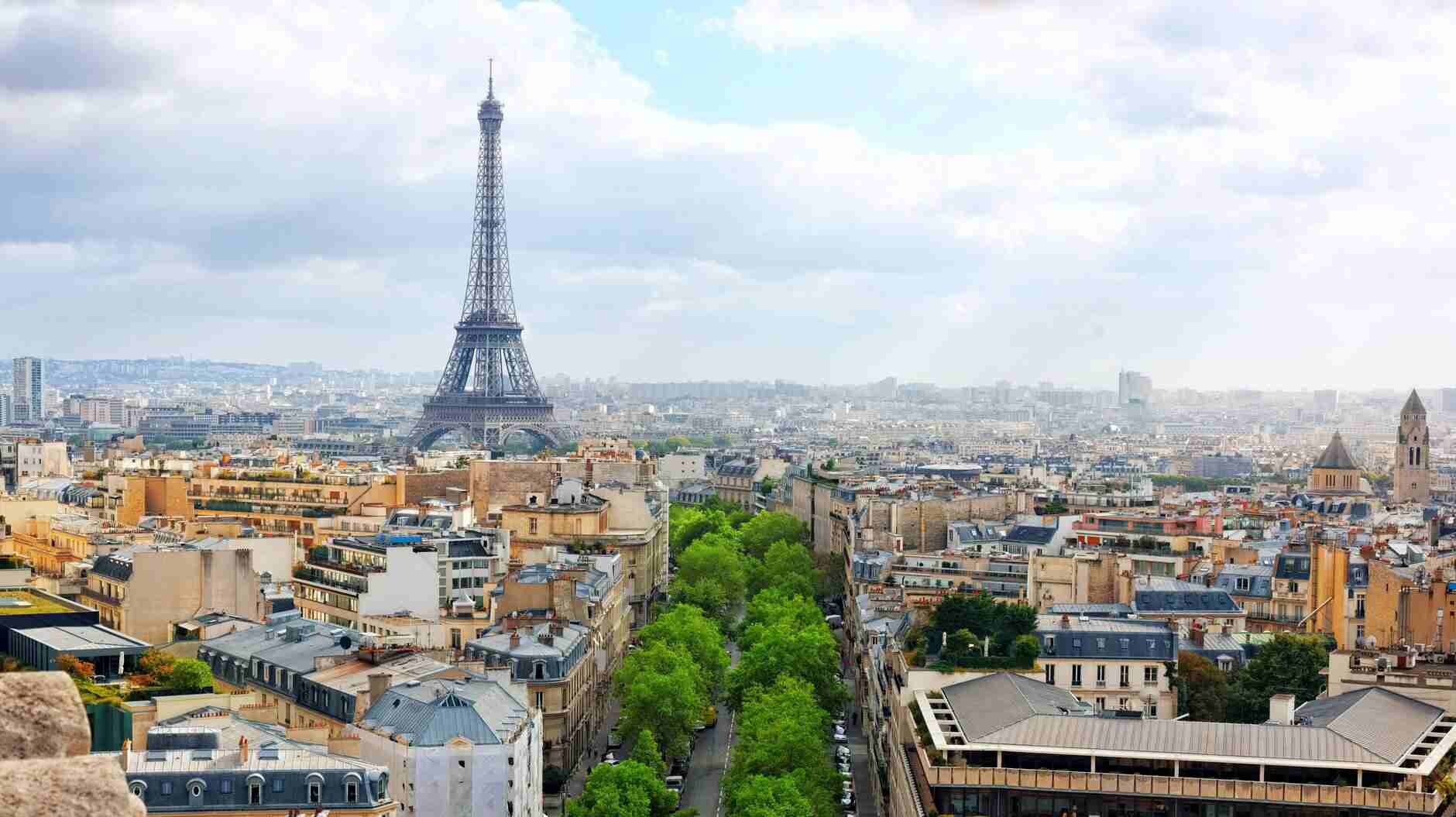 Paris skyline with Eiffel tower