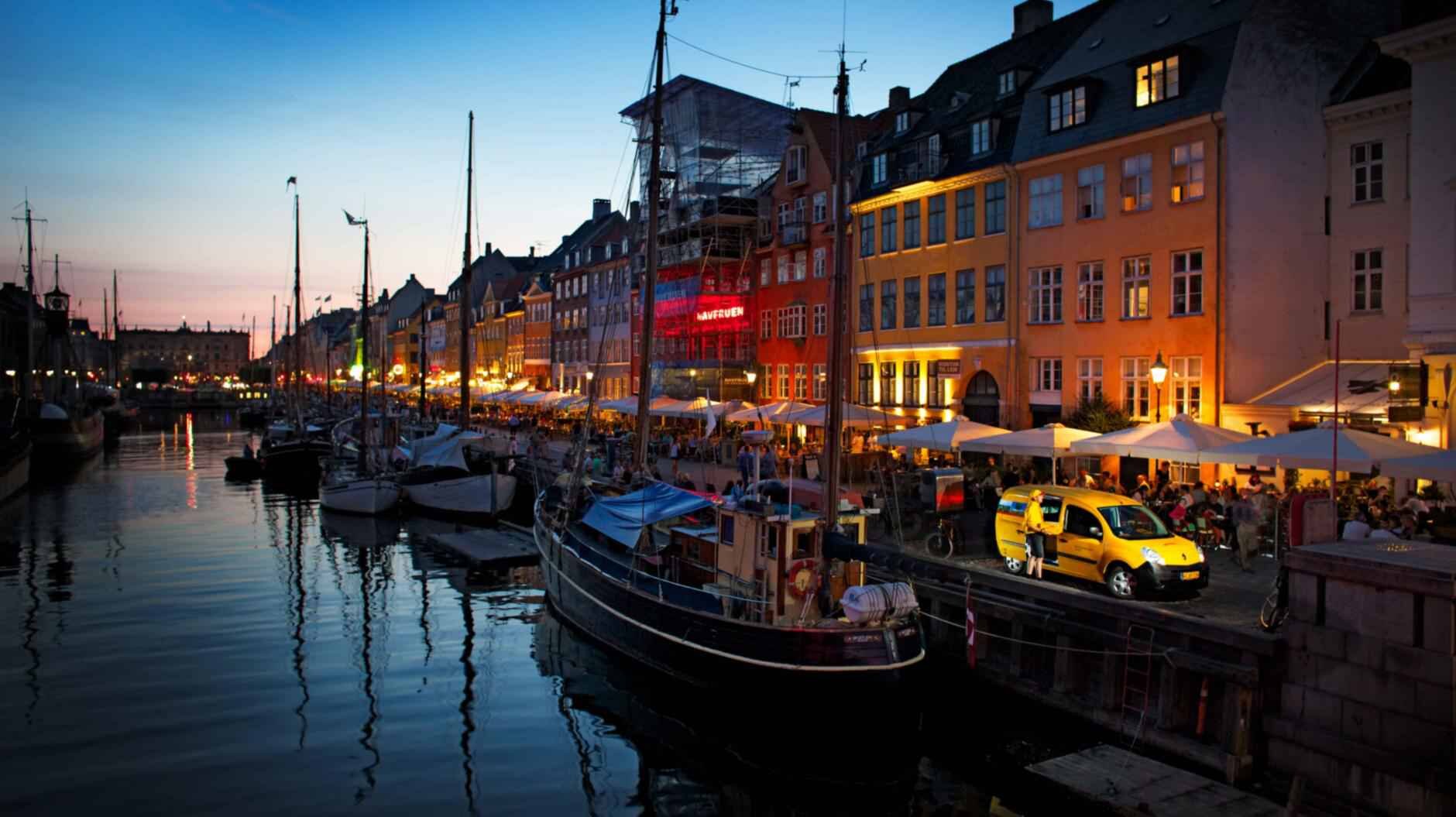 DHL van in Scandinavia