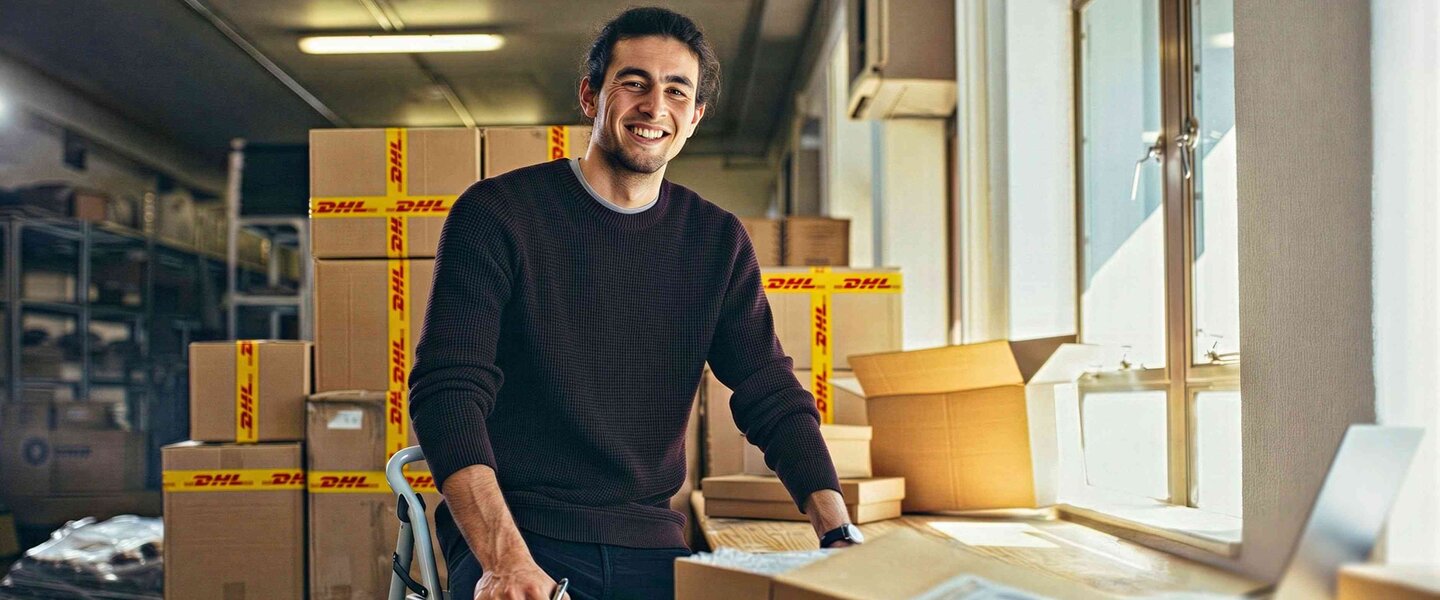 man in warehouse