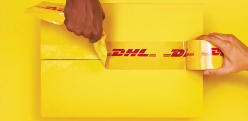 taping DHL parcel